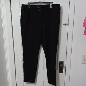 TALBOTS WOMENS 16 BLACK Rayon Nylon Spandex Pants SOFT